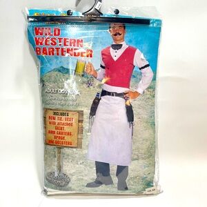 Spirit wild West Bartender Halloween Costume One Size fits most